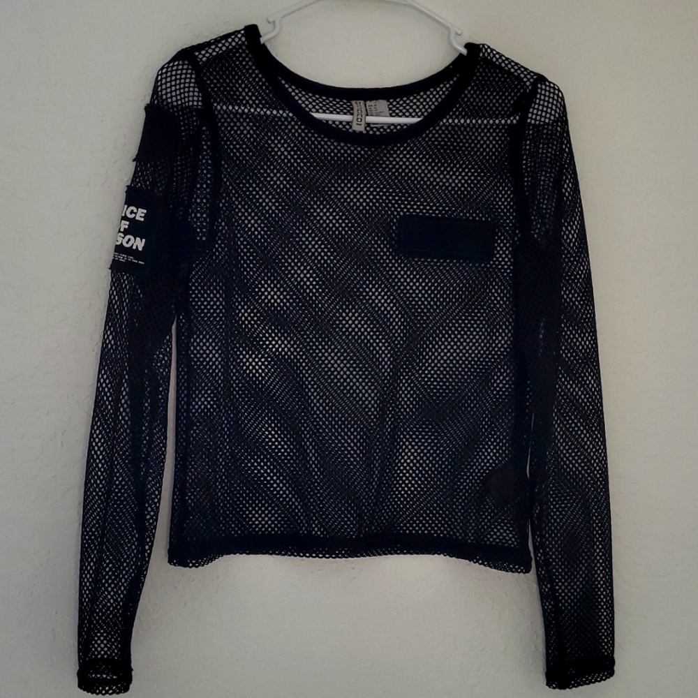 Fishnet Long Sleeve Black